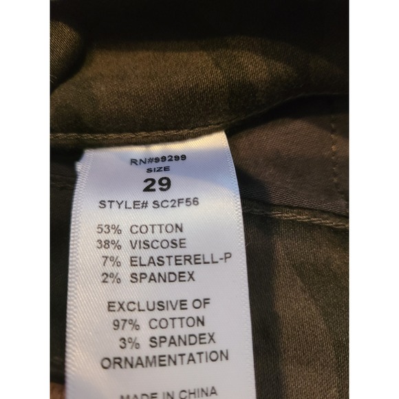 NWT Level 99 Womens Camo Cargo Utility Jogger Pants Size 29 (8) Ankle Zip - Picture 6 of 8